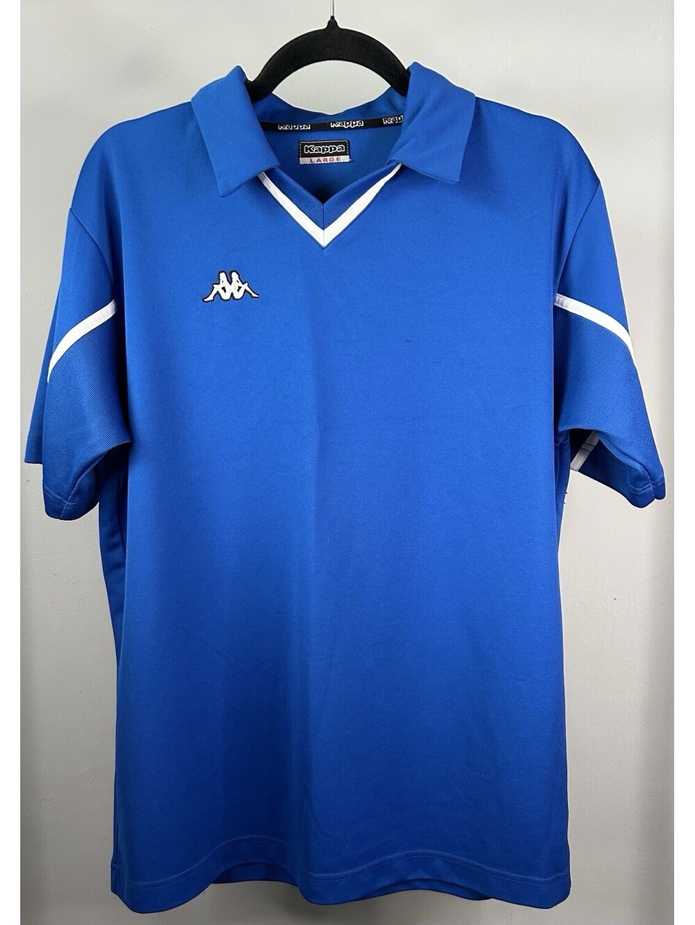 Kappa Collard V-Neck Short Sleeve Shirt Men’s Size Large